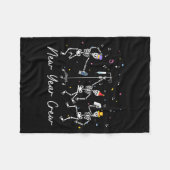 New Year Crew Skeleton Nurse Crew Er Icu New Year  Fleece Deken (Voorkant (Horizontaal))