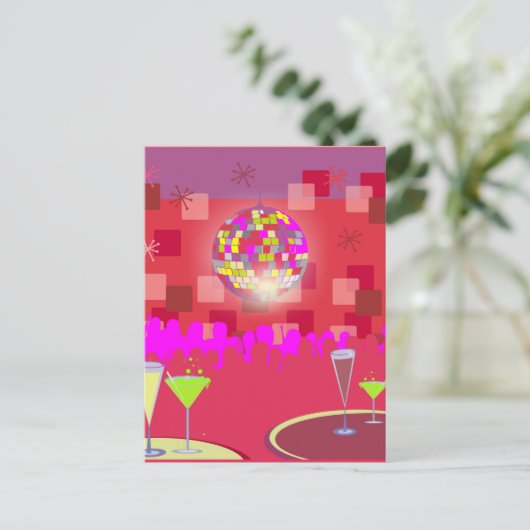 New Year Disco Feestdagenkaart (Staand voorkant)