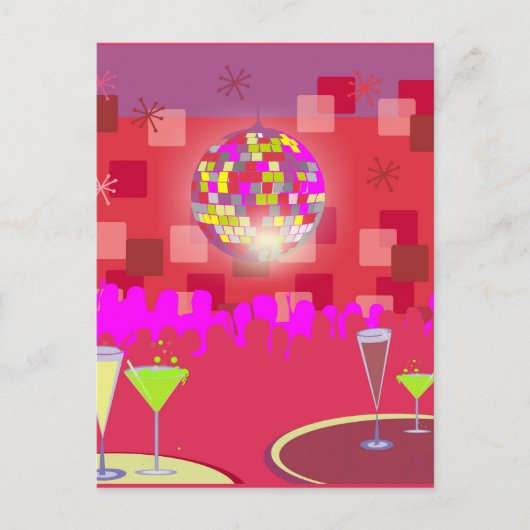 New Year Disco Feestdagenkaart (Voorkant)