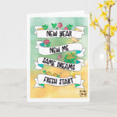 New Year Dreams Card Kaart (Gele Bloem)