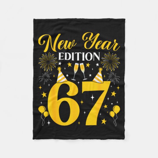 New Year Edition 67 Funny 6 7 Meme New Year 2026 T Fleece Deken (Voorkant)