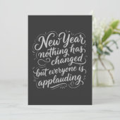 New Year Eve funny quote Feestdagenkaart (Staand voorkant)