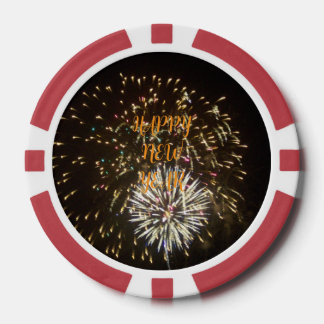 New Year Eve Party Decoration / Favor - Fireworks Poker Chips
