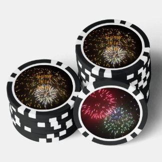 New Year Eve Party Decoration / Favor - Fireworks Poker Chips