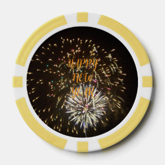 New Year Eve Party Decoration / Favor - Fireworks Poker Chips