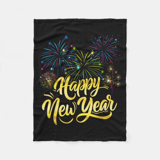 New Year Eve Party Supplies Nye 2026 Happy New Yea Fleece Deken (Voorkant)