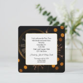 New Year Eve Sparklers On a Midnight Clock Kaart (Staand voorkant)