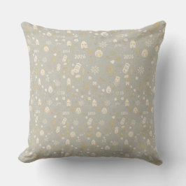 New Year Family Keepsake Pillow – Gold Hearts Kussen