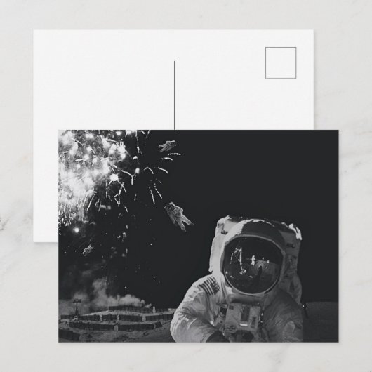 New Year Fireworks Briefkaart (Voorkant / Achterkant)