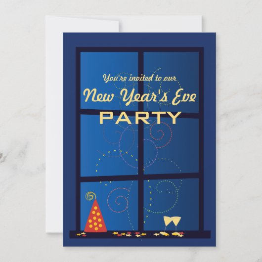 New Year Fireworks Party Kaart (Voorkant)