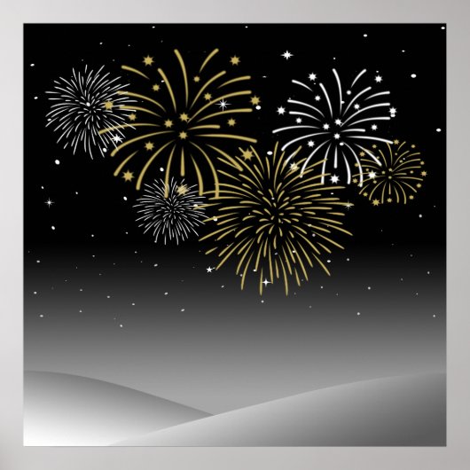New Year Fireworks Poster (Voorkant)