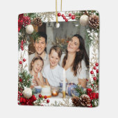 NEW YEAR  Frame with custom Photo Family 2026 Keramisch Ornament (Links)