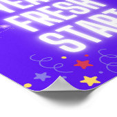 : New Year, Fresh Start – Inspirational wall art  Poster (Hoek)