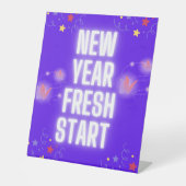 New year Fresh start Reclamebord Met Voetstuk (Voorkant)
