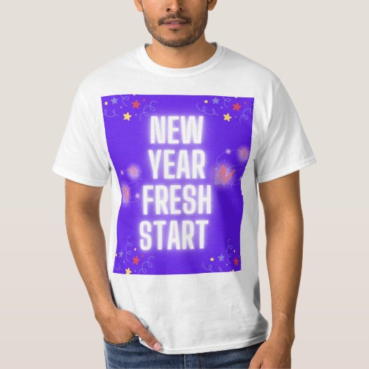 New Year Fresh Start T-Shirt design  (Voorkant)