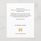 New Year gold script business logo Flyer (Achterkant)