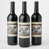 New Year greeting label Wijn Etiket (Flessen)