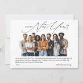 New Year Greetings Photo with Art Deco Greeting Kaart (Voorkant)