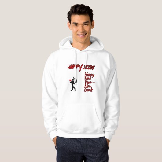 NEW YEAR hoodies trendy fun cool (Voorkant volledig)