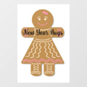 New Year Hugs Window Cling Raamsticker (Vel)