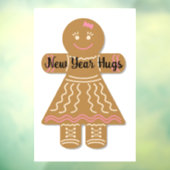 New Year Hugs Window Cling Raamsticker (Vel 3)