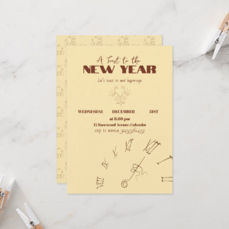 New Year Invitation Kaart