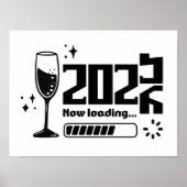New Year Loading 2026 – Minimal Gamer Design Poster (Voorkant)