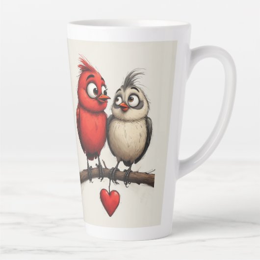 New Year, Love, Birds Latte Mok (Rechts)