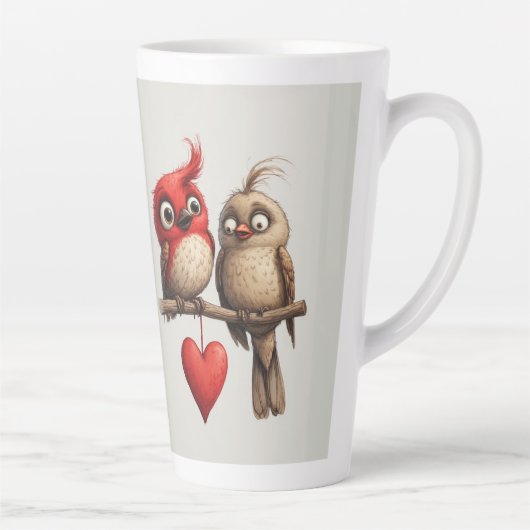 New Year, Love, Birds Latte Mok (Rechts)