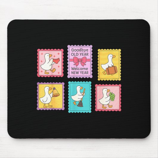 New Year Matching Welcome New Year Midnight Funny  Muismat (Voorkant)