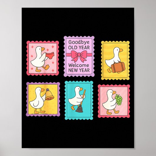 New Year Matching Welcome New Year Midnight Funny  Poster (Voorkant)