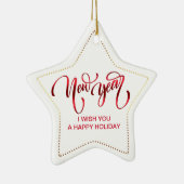 New Year Message Star Ornament (Rechts)