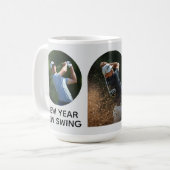 New Year motivational custom add your own photo Koffiemok (Voorkant links)