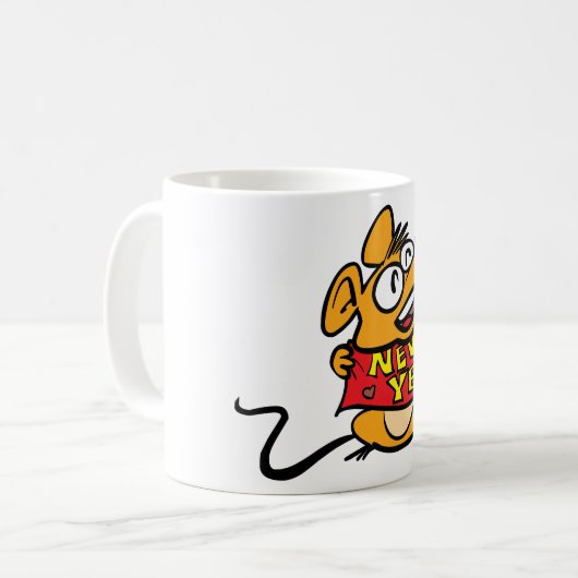 New Year Mouse Koffiemok (Voorkant links)