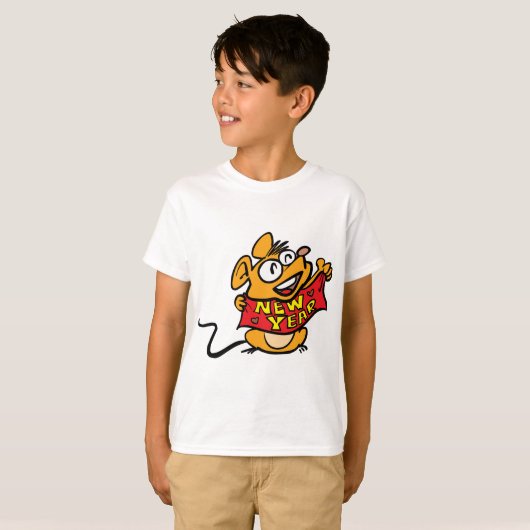 New Year Mouse T-shirt (Voorkant volledig)