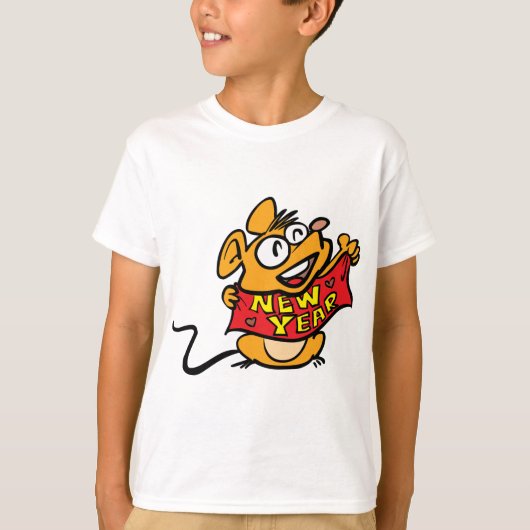 New Year Mouse T-shirt (Voorkant)