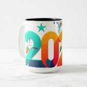 new year mug  tweekleurige koffiemok (Voorkant links)