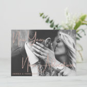 New Year New Adventure Engagement Party foto Kaart (Staand voorkant)