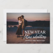 New Year New Adventures Big Photo Verloving Kaart (Voorkant)