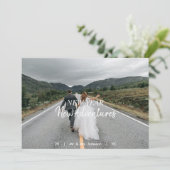 New Year New Adventures | Newlywed Photo Flat Feestdagenkaart (Staand voorkant)