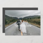 New Year New Adventures | Newlywed Photo Flat Feestdagenkaart (Voorkant / Achterkant)