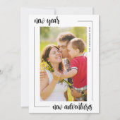 New Year New Adventures Photo Feestdagenkaart (Voorkant)