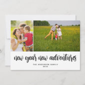 New Year New Adventures Photo Feestdagenkaart (Voorkant)