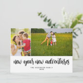 New Year New Adventures Photo Feestdagenkaart (Staand voorkant)