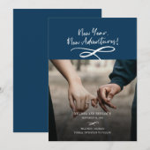 New Year New Adventures Photo Save The Date (Voorkant / Achterkant)