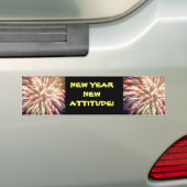NEW YEAR, NEW ATTITUDE  BUMPERSTICKER (Op auto)