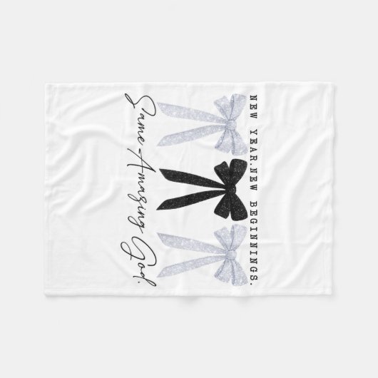 New Year New Beginnings Same Amazing God Coquette  Fleece Deken (Voorkant (Horizontaal))