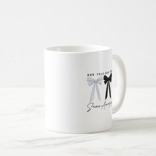 New Year New Beginnings Same Amazing God Coquette  Koffiemok (Voorkant rechts)