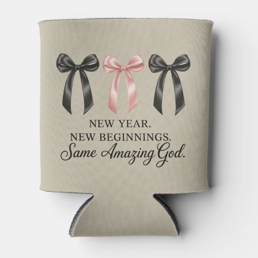 New Year New Beginnings Same Amazing God Religious Blikjeskoeler (Voorkant)