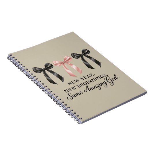 New Year New Beginnings Same Amazing God Religious Notitieboek (Rechterzijde)